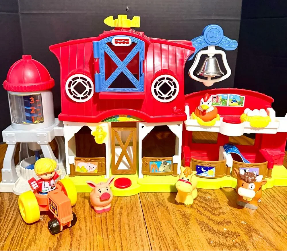 FP Little People Caring For Animals Farm Barn Truck Farmer Animals Smart Stages